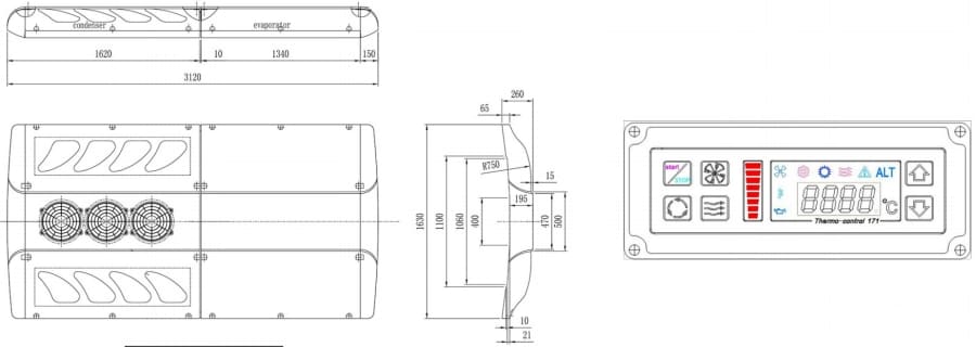 Bus air conditioner diagram